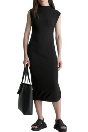 Calvin Klein Jeans Department3424 Cotton Blend Classic Knee-Length Dress