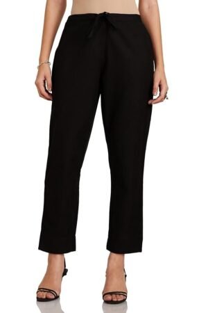 Amazon Brand - Myx Women's Cotton Rich Slim Pants | Available in Plus Size